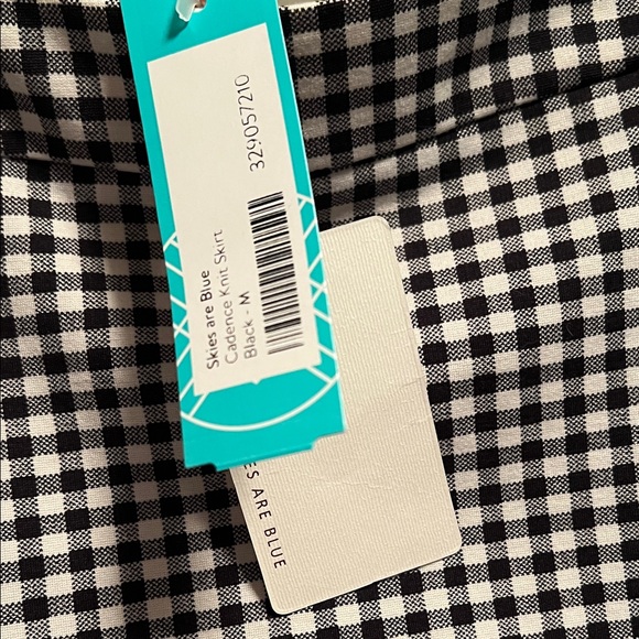 Skies Are Blue Black and White Gingham Pencil Skirt - Picture 2 of 7